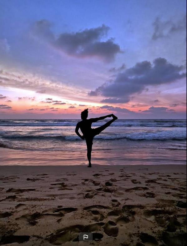 D on the beach sunset